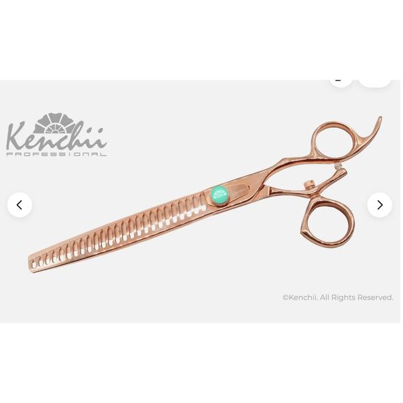 Kenchii Grooming Rose Swivel Thumb Line of Deluxe Shears 25T NEW - Picture 6 of 6